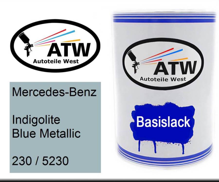 Mercedes-Benz, Indigolite Blue Metallic, 230 / 5230: 500ml Lackdose, von ATW Autoteile West.